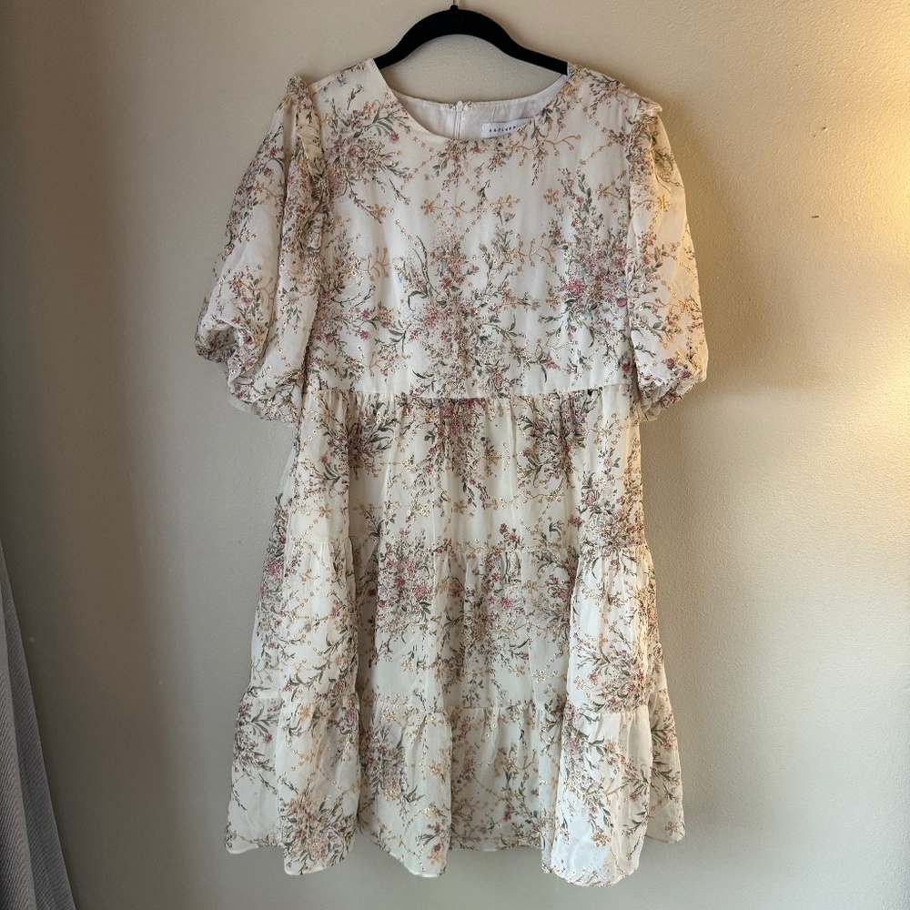 Endless Rose Dress - Floral - Beige - L